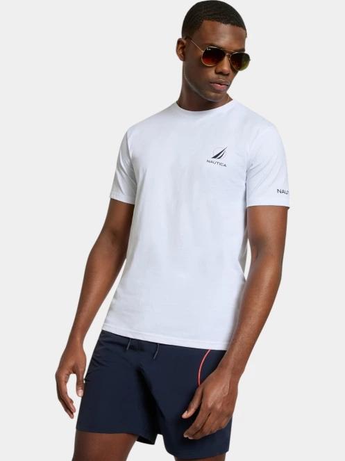 tricou cu maneci scurte pt. barbati Nautica Sergei T-Shirt alb 2