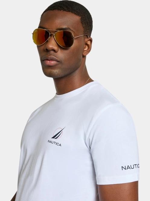 tricou cu maneci scurte pt. barbati Nautica Sergei T-Shirt alb 5
