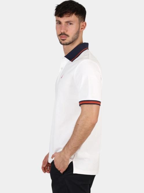 tricou cu guler pt. barbati Nautica Leonid Polo Shirt alb 3
