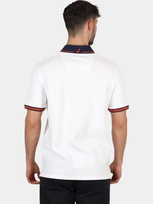 tricou cu guler pt. barbati Nautica Leonid Polo Shirt alb 4