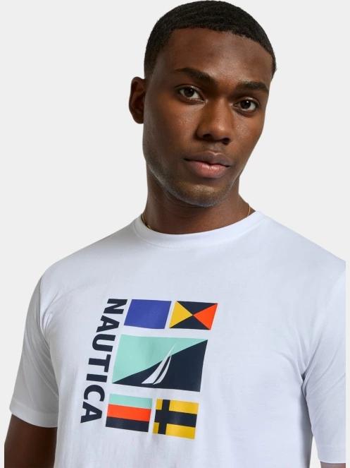 tricou cu maneci scurte pt. barbati Nautica Joachim T-Shirt alb 5