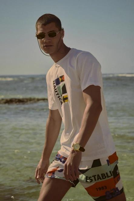 tricou cu maneci scurte pt. barbati Nautica Joachim T-Shirt alb 6