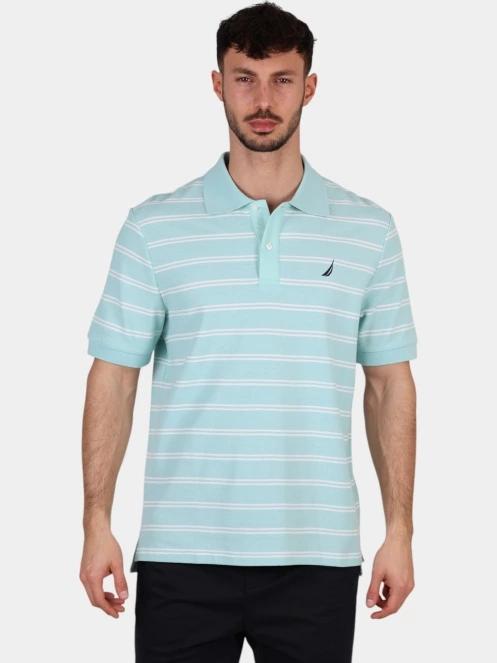 tricou cu guler pt. barbati Nautica Klaus Polo Shirt albastru deschis 2