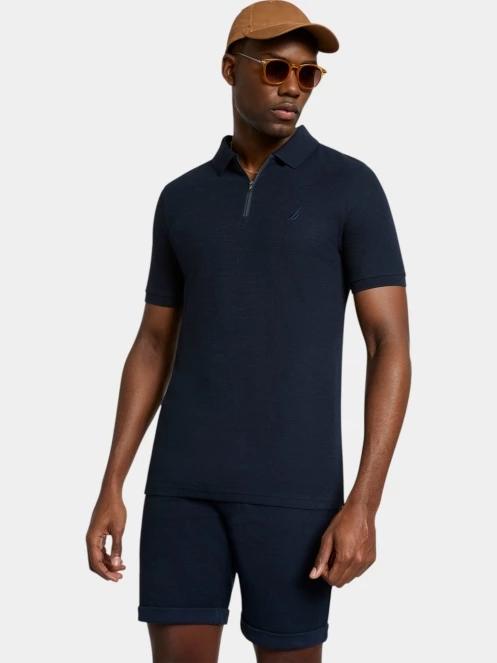 tricou cu guler pt. barbati Nautica Amalfi Slim Fit Polo Shirt albastru inchis 2