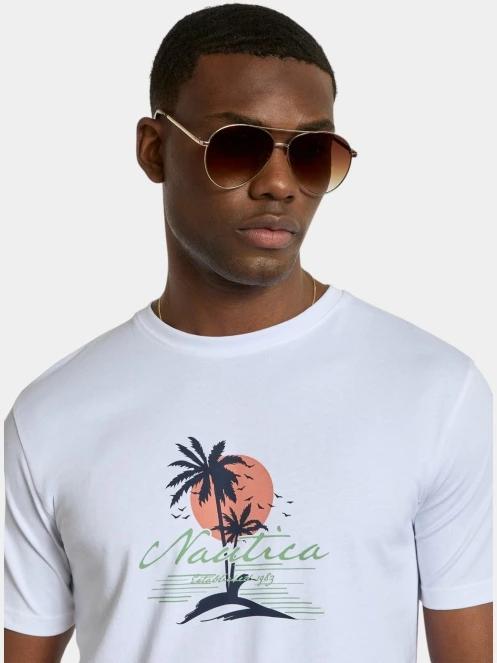 tricou cu maneci scurte pt. barbati Nautica Raphael T-Shirt alb 5