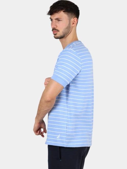 tricou cu maneci scurte pt. barbati Nautica Whitby T-Shirt albastru deschis 3