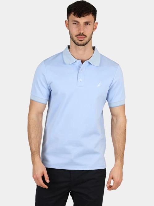 tricou cu guler pt. barbati Nautica Harlyn Slim Fit Polo Shirt albastru deschis 2