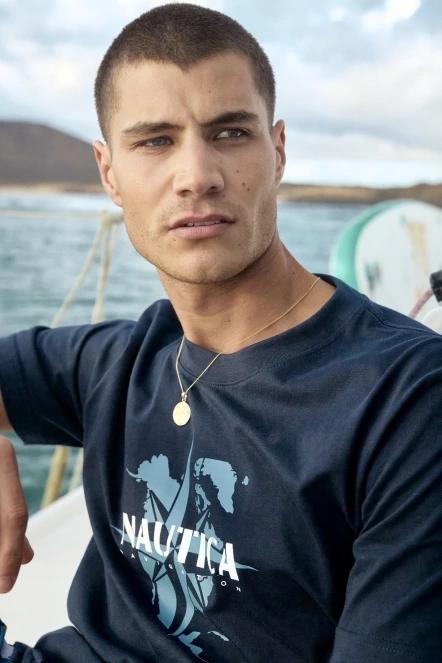 tricou cu maneci scurte pt. barbati Nautica Tomi T-Shirt albastru inchis 8