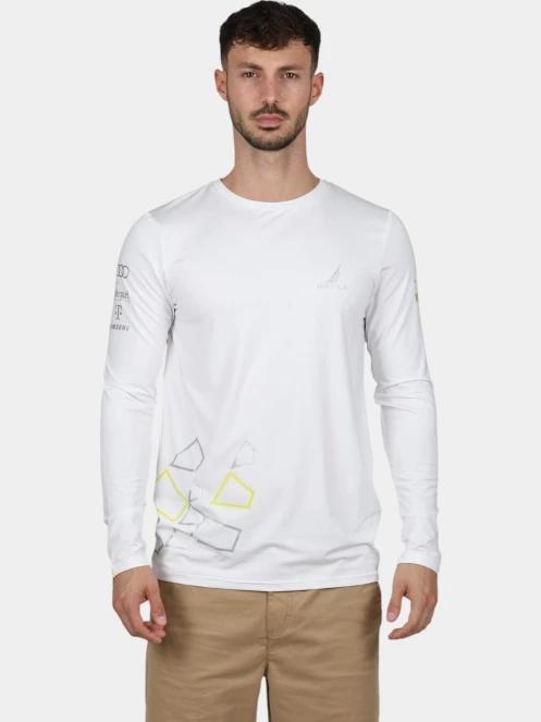 tricou cu maneci lungi pt. barbati Nautica Lionel 2 LS T-Shirt alb 2