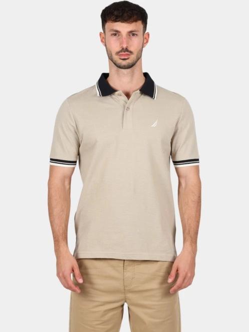 tricou cu guler pt. barbati Nautica Bayer Polo Shirt nisip 2