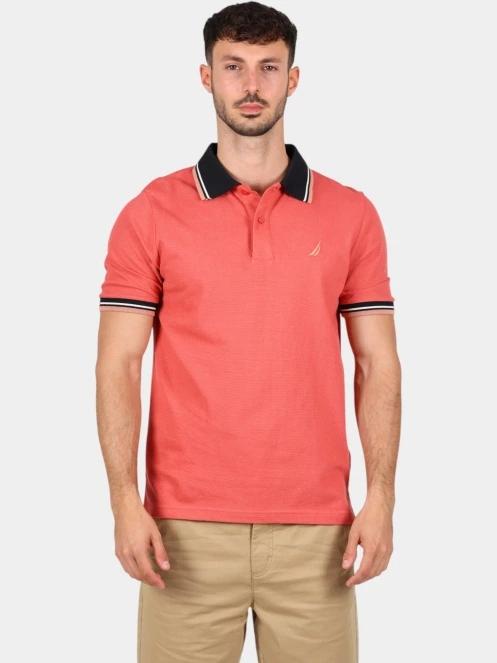 tricou cu guler pt. barbati Nautica Bayer Polo Shirt rosu 2