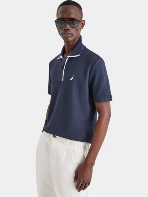 tricou cu guler pt. barbati Nautica Pelagia Polo Shirt albastru inchis 2