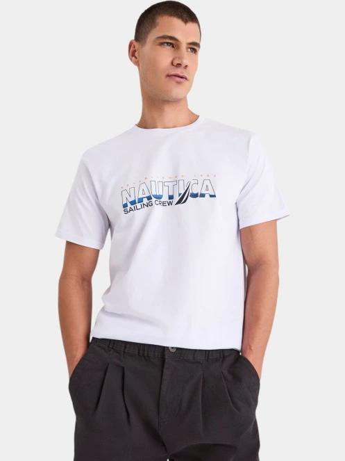 tricou cu maneci scurte pt. barbati Nautica Onda T-Shirt alb 2