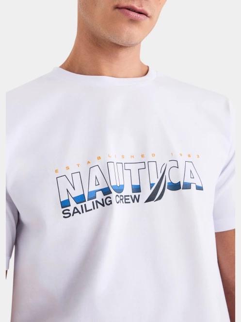 tricou cu maneci scurte pt. barbati Nautica Onda T-Shirt alb 5