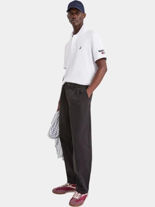 tricou cu guler pt. barbati Nautica Azura Polo Shirt alb 4