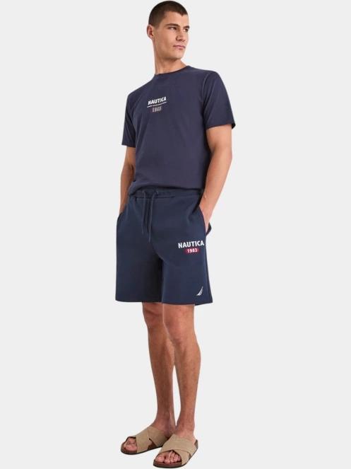 pantaloni scurti de trening pt. barbati Nautica Velia Fleece Short albastru inchis 4