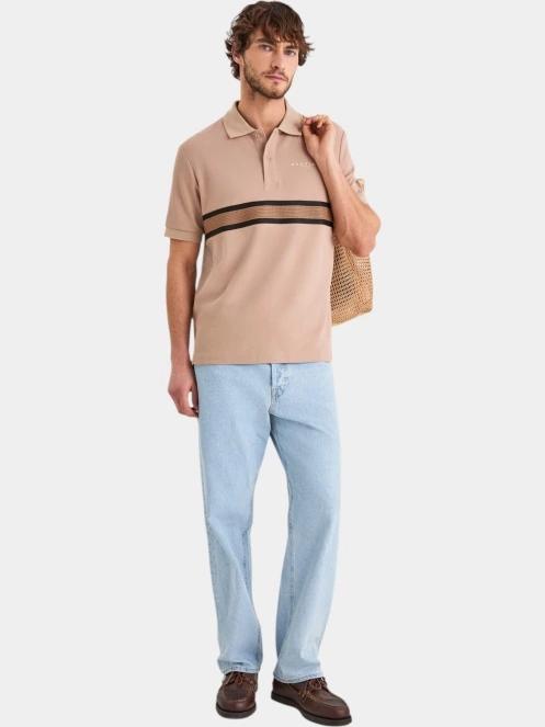 tricou cu guler pt. barbati Nautica Espuma Polo Shirt maro 4