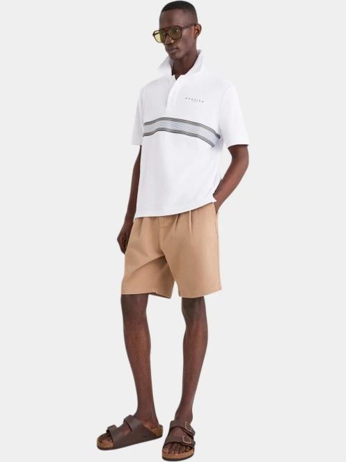 tricou cu guler pt. barbati Nautica Espuma Polo Shirt alb 4