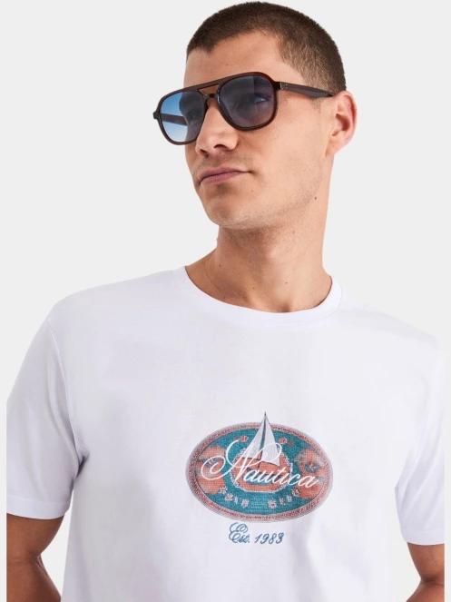 tricou cu maneci scurte pt. barbati Nautica Mosa T-Shirt alb 5