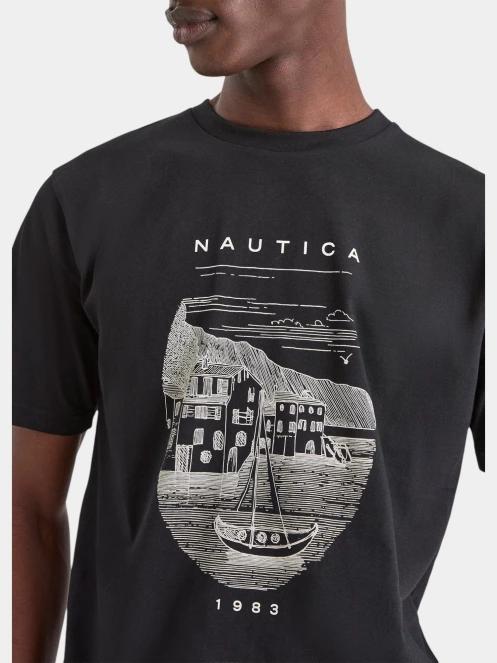 tricou cu maneci scurte pt. barbati Nautica Kanan T-Shirt negru 5