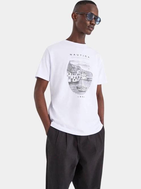 tricou cu maneci scurte pt. barbati Nautica Kanan T-Shirt alb 2