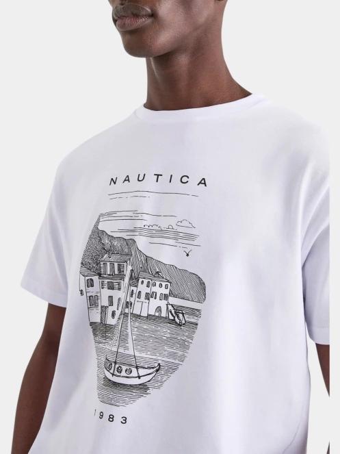 tricou cu maneci scurte pt. barbati Nautica Kanan T-Shirt alb 5