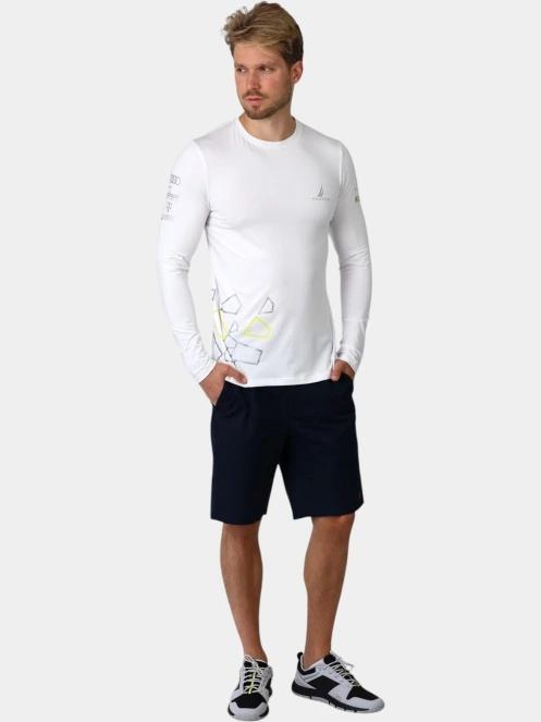 tricou cu maneci lungi pt. barbati Nautica Lionel 2 Long Sleeve T-Shirt alb 5