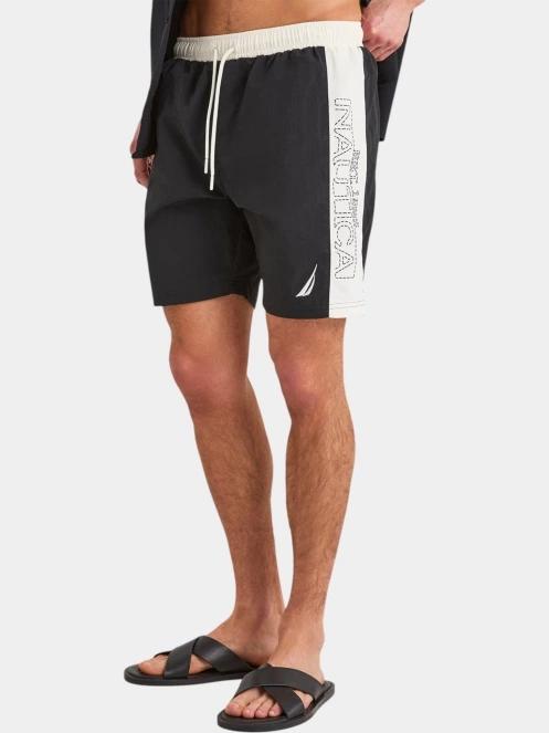 sorturi de baie pentru barbati pt. barbati Nautica Derwent 7” Swim Short negru 2