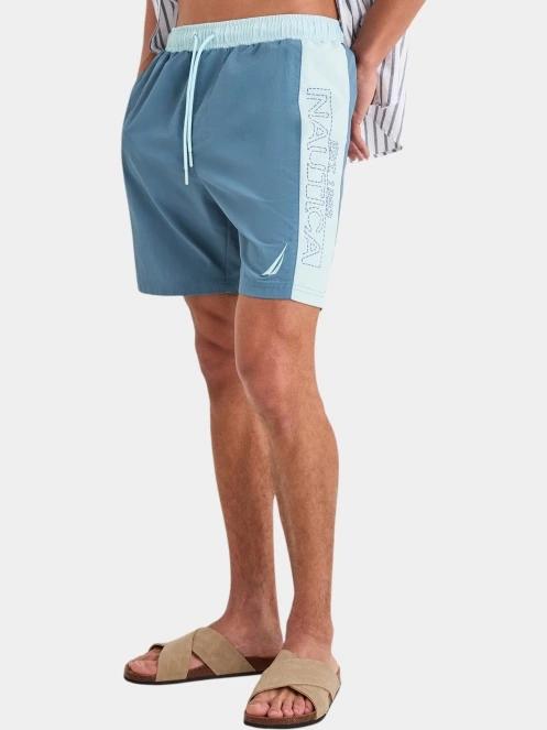 sorturi de baie pentru barbati pt. barbati Nautica Derwent 7” Swim Short albastru 2