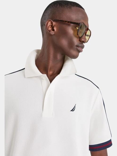 tricou cu guler pt. barbati Nautica Thames Polo Shirt alb 5