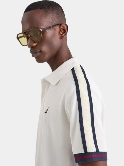 tricou cu guler pt. barbati Nautica Thames Polo Shirt alb 6