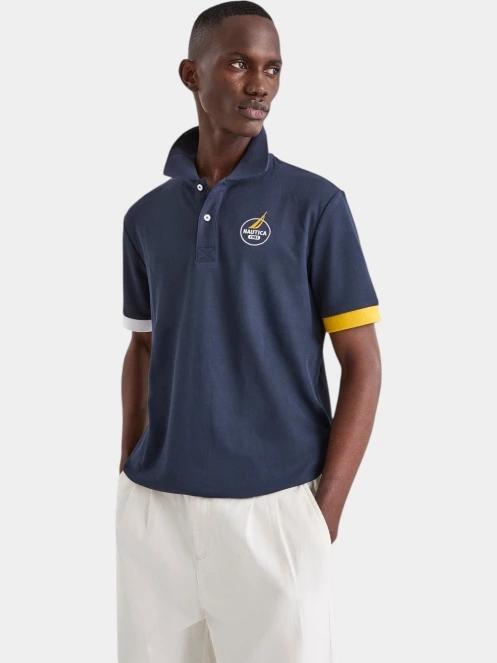 tricou cu guler pt. barbati Nautica Godavari Polo Shirt albastru inchis 2