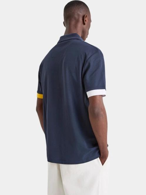tricou cu guler pt. barbati Nautica Godavari Polo Shirt albastru inchis 3