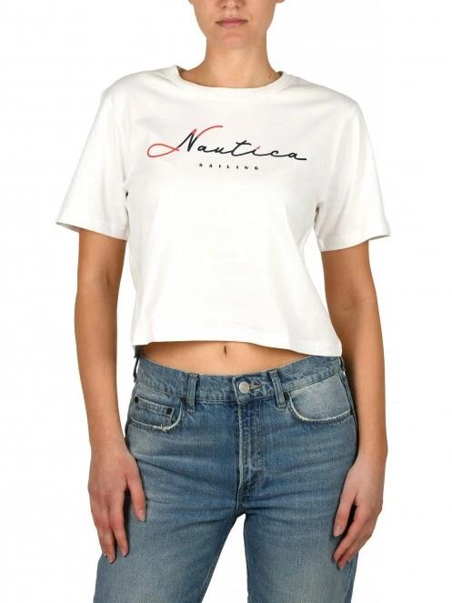 crop top pt. femei Nautica Dita Crop T-Shirt alb 2