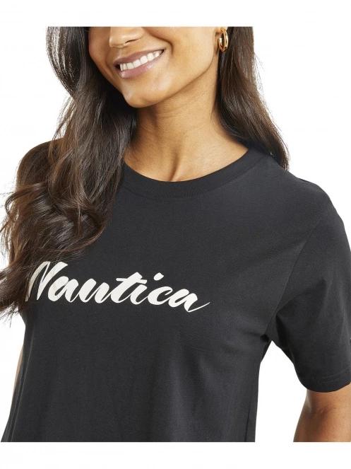 crop top pt. femei Nautica Virginia Crop T-Shirt negru 5