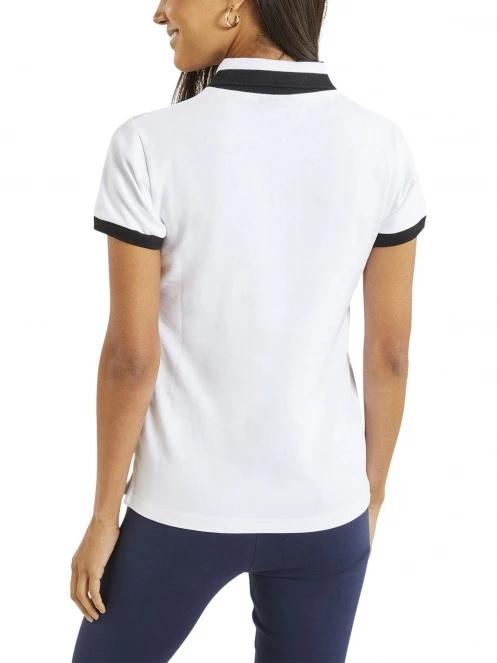 tricou cu guler pt. femei Nautica Esma Polo Shirt alb 3