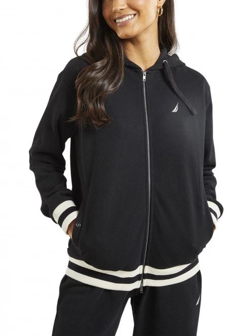 pulover cu gluga pt. femei Nautica Lunaire FZ Hoody negru 2