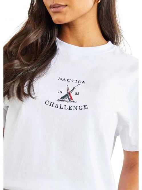 tricou cu maneci scurte pt. femei Nautica Avignon T-Shirt alb 5