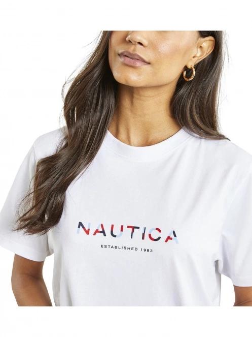 tricou cu maneci scurte pt. femei Nautica Airdrie T-Shirt alb 5