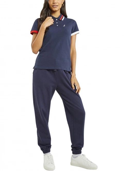 tricou cu guler pt. femei Nautica Cowley Polo Shirt albastru inchis 4
