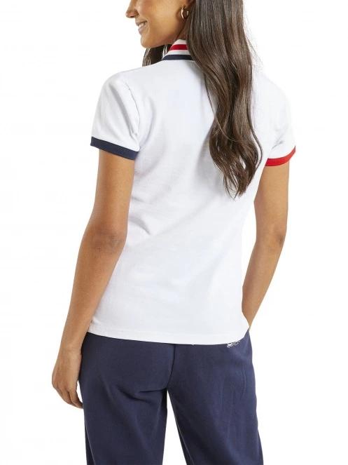 tricou cu guler pt. femei Nautica Cowley Polo Shirt alb 3