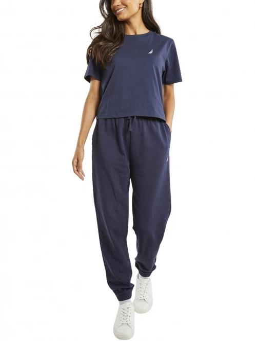 crop top pt. femei Nautica Delburn Crop T-Shirt albastru inchis 4