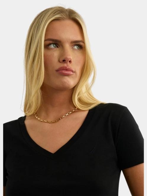 tricou cu maneci scurte pt. femei Nautica Astilbe T-Shirt negru 5