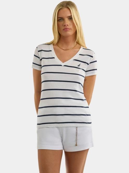 tricou cu maneci scurte pt. femei Nautica Hosta T-Shirt alb 2