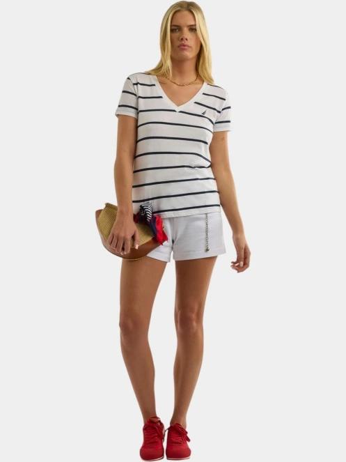 tricou cu maneci scurte pt. femei Nautica Hosta T-Shirt alb 4