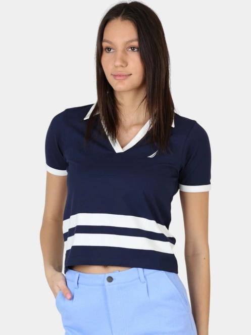 tricou cu guler pt. femei Nautica Sedum Polo Shirt albastru inchis 5