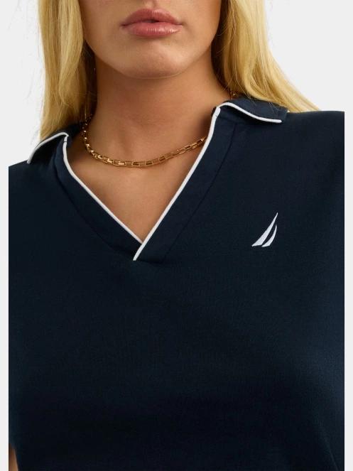 tricou cu maneci scurte pt. femei Nautica Adalynn Polo Shirt albastru inchis 5