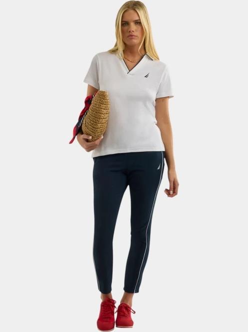 tricou cu maneci scurte pt. femei Nautica Adalynn Polo Shirt alb 4