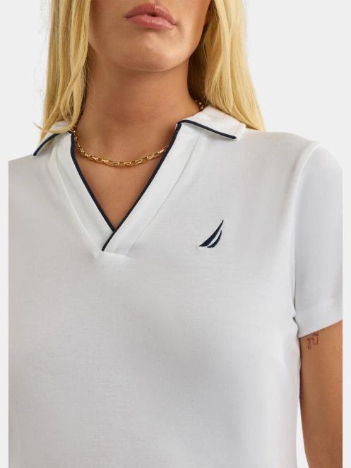 tricou cu maneci scurte pt. femei Nautica Adalynn Polo Shirt alb 5