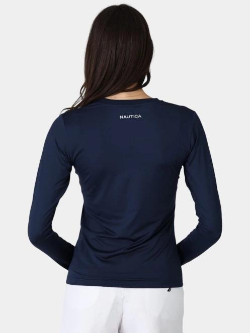 tricou cu maneci lungi pt. femei Nautica Lisa Long Sleeve T-Shirt albastru inchis 4